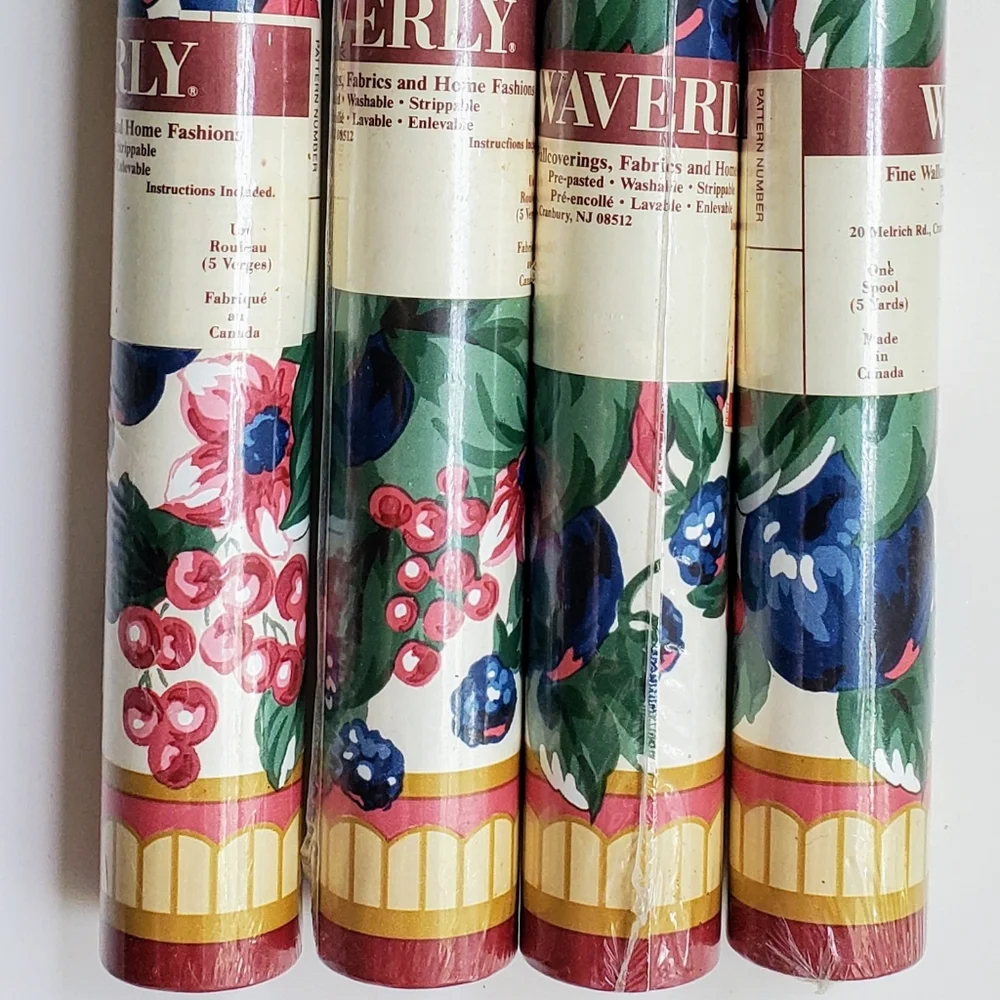 WAVERLY Botanical Print Wallpaper Border Four Rolls